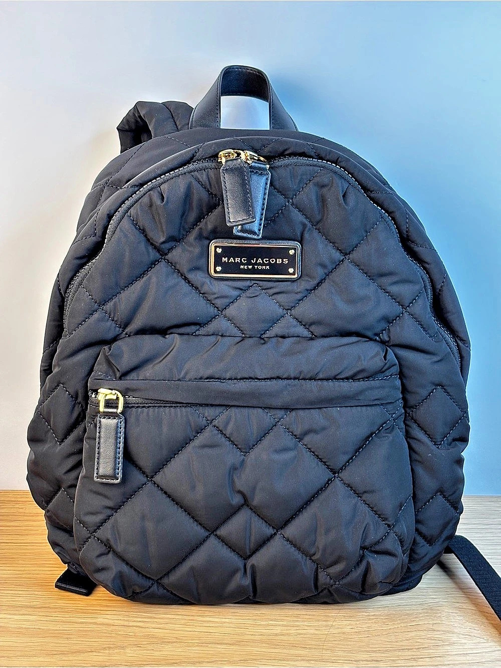 Marc Jacobs Quilted Black Nylon Backpack LIKE NEW!